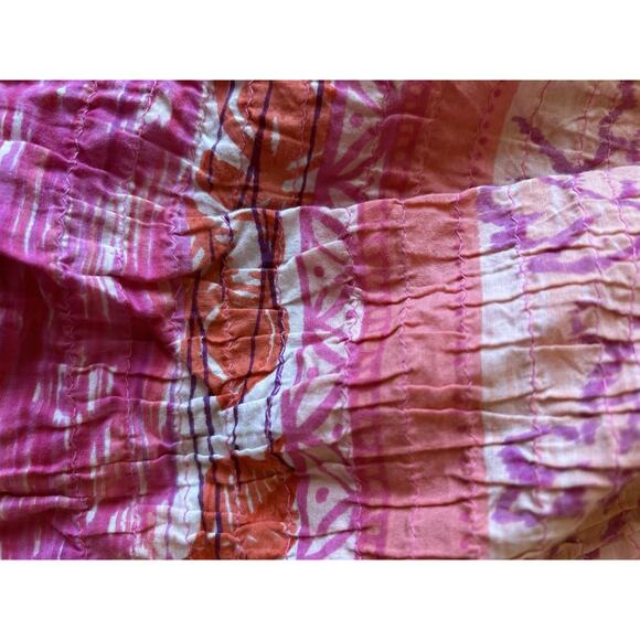 Y2K Boho Maxi Dress Women’s OS Smocked Bodice Fairy Pink Hippie Festival Wedding - Picture 5 of 9